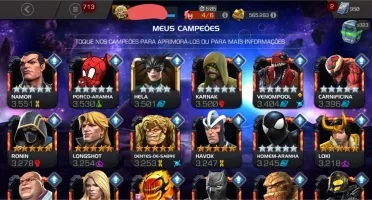 Conta Marvel Torneio de Campeões-Cavaleiro