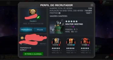 Conta Marvel Torneio de Campeões-Cavaleiro