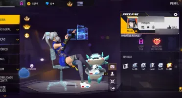 Conta free fire lvl 65