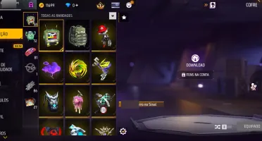 Conta free fire lvl 65
