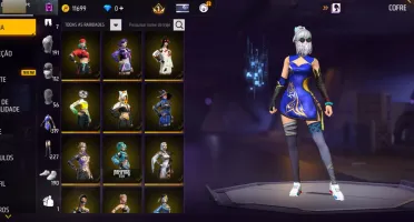 Conta free fire lvl 65