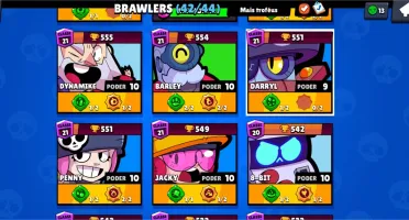 CONTA BRAWL STARS QUASE FULL, COM PASSE!