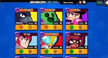 CONTA BRAWL STARS QUASE FULL, COM PASSE!