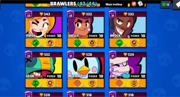 CONTA BRAWL STARS QUASE FULL, COM PASSE!