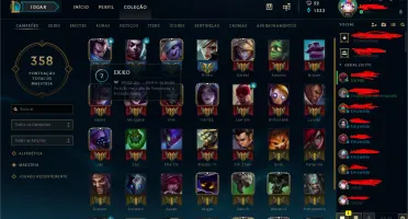conta lol prata 2/ 134 champs/ 75 skins habilitadas