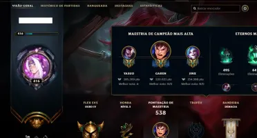 Conta Gold 4 com 74 skins e 141 champs