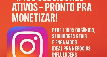 Instagram real com +1.400 seguidores ativos
