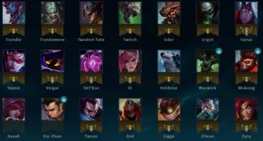 League of Legends 136 champs 53 skins lvl 38