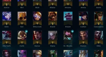 League of Legends 136 champs 53 skins lvl 38