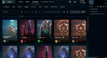CONTA LOL LVL 250 TODOS CHAMP +300 SKINS +25 PAG RUNAS