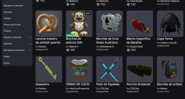 Conta lotada de itens e Gamepass