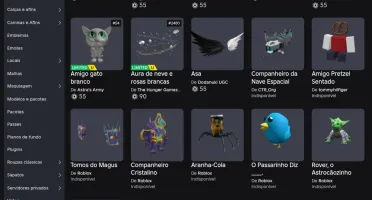 Conta lotada de itens e Gamepass