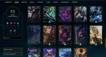 Conta Diamante 4 88 Campeões 55 Skins