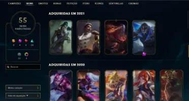 Conta Diamante 4 88 Campeões 55 Skins