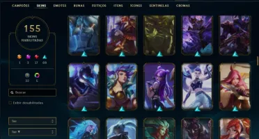 Conta platina 4 com 155 skins e 117 champs (MAIN JG)