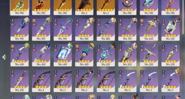 Conta Genshin Impact AR56 Varesa+kinich+Alercchino+itto+