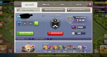 Conta cv11 clash of clans recém upada do cv10 full / LVL 114