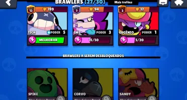 10.550 troféus, 27 brawlers, 1 lendário, a mais top do site!