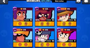 10.550 troféus, 27 brawlers, 1 lendário, a mais top do site!