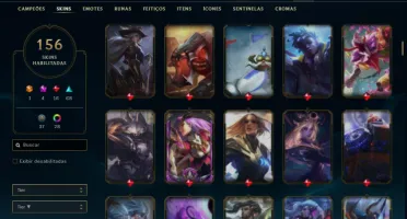 Conta Platina 4 com TODOS os champs e 156 Skins ( MAIN MID )