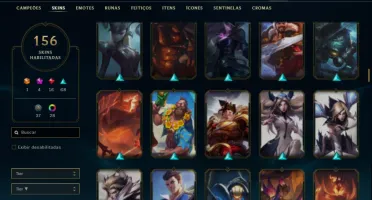 Conta Platina 4 com TODOS os champs e 156 Skins ( MAIN MID )