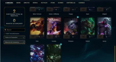 Conta bronze 2 com 27 Champ e 1 Skin + 10 Fragmentos de skin