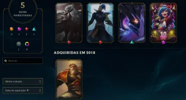 Conta lol lv 24 com skins lendárias