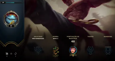 Conta lol lv 24 com skins lendárias