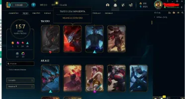 conta platina 157 skins
