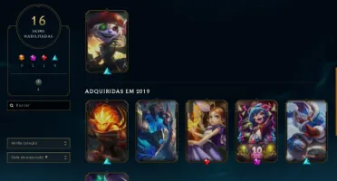 Conta gold 2 no lol com 16 skins e 54 campeões