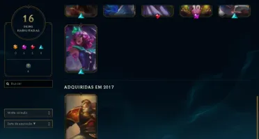 Conta gold 2 no lol com 16 skins e 54 campeões