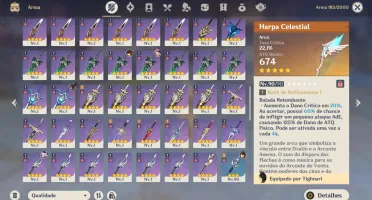 Conta Genshin - Todos os arcontes, 5* Geos e mais!