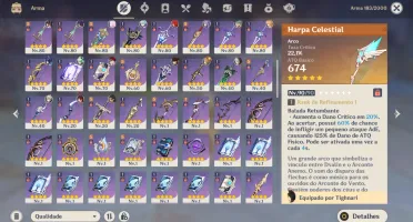 Conta Genshin - Todos os arcontes, 5* Geos e mais!