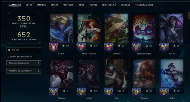 Prata 2 com 140 Champs e 239 Skins ( ADC / MID / JG )