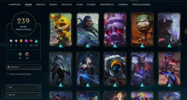 Prata 2 com 140 Champs e 239 Skins ( ADC / MID / JG )