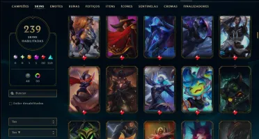 Prata 2 com 140 Champs e 239 Skins ( ADC / MID / JG )