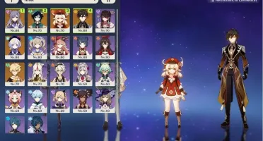 AR55 Klee+Venti+Keqing C1+Qiqi+Zhongli + Oração perdida 5*