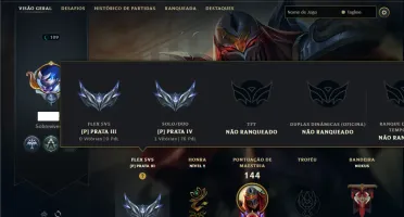 Prata 4 com 70 Champs e 31 Skins ( ADC / MID / JG )