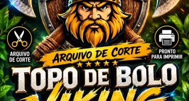 Arquivo de corte topo de bolo Viking