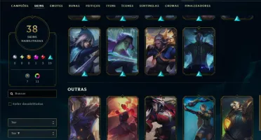 Ouro 1 com 55 Champs e 38 Skins