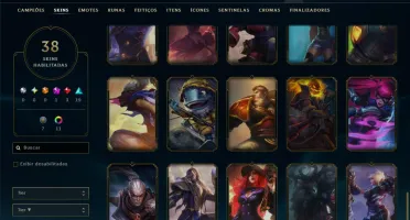 Ouro 1 com 55 Champs e 38 Skins