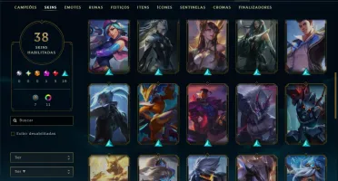 Ouro 1 com 55 Champs e 38 Skins