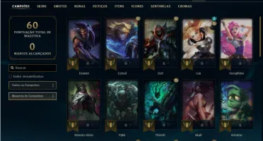Conta bronze 2 com 8 Skins e 37 Champs