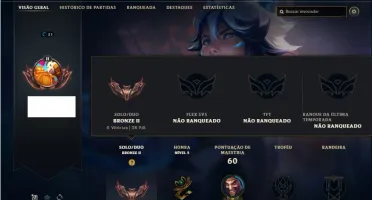Conta bronze 2 com 8 Skins e 37 Champs