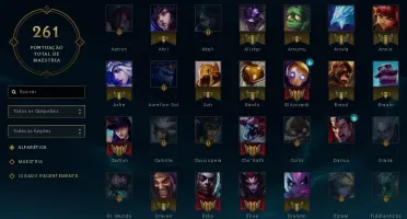 Conta LoL Ouro 1 em 2017 - 90+ campeões e 20 skins