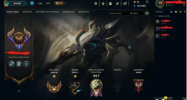 Conta de Lol com 158 skins e todos os champs
