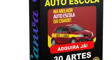 Pack Canva Autoescola - 30 Artes Editáveis
