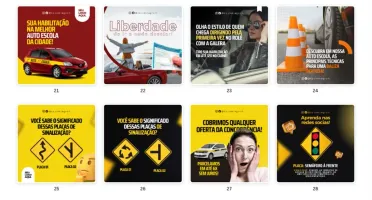 Pack Canva Autoescola - 30 Artes Editáveis