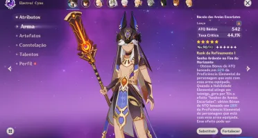 Conta Ar 57 Com Yelan + Zhongli + Alhaitham + Nahida + Kazuh