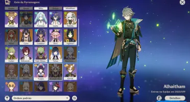 Conta Ar 57 Com Yelan + Zhongli + Alhaitham + Nahida + Kazuh